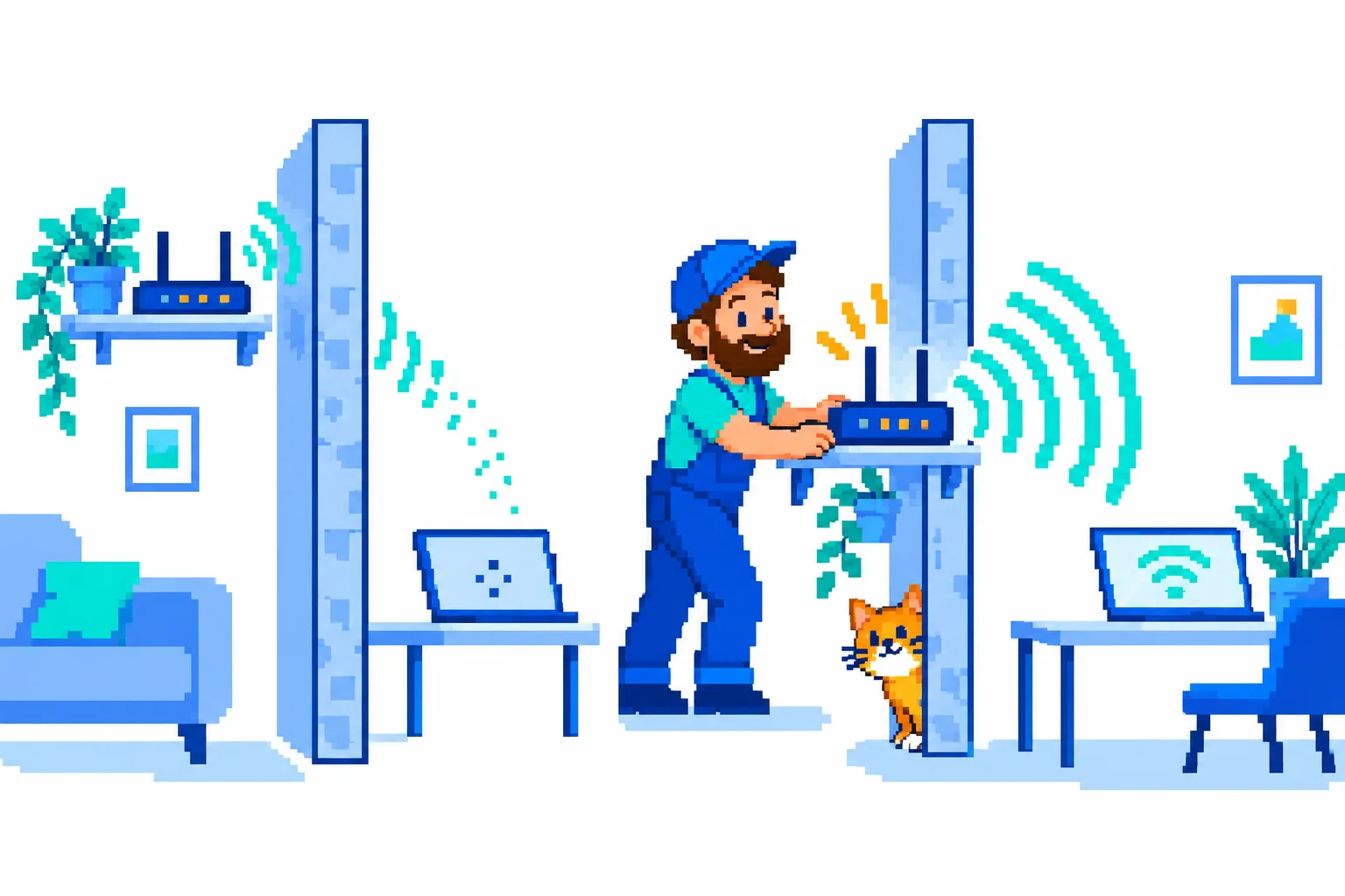 Иллюстрация к статье: Почему падает скорость Wi-Fi и как её повысить